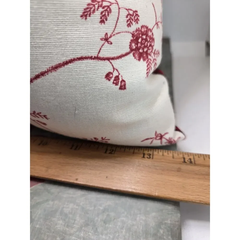 Pillow Decorative Counted Cross Stitch Christmas Folk Art 14 x 14 Cottage Core